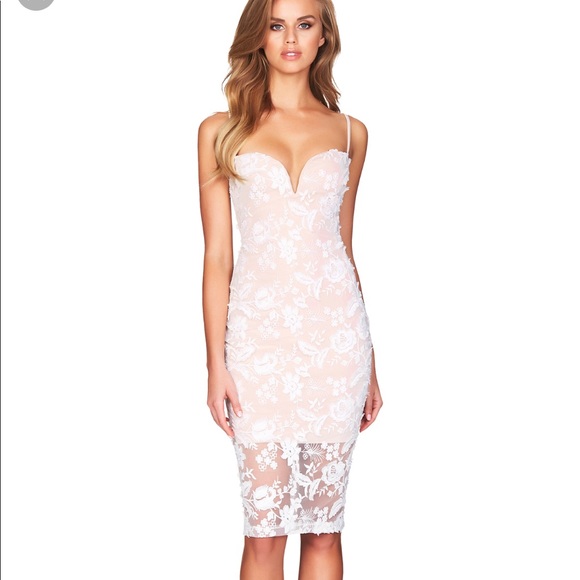 nookie white lace dress